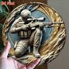 Металлическая жестяная табличка с армейским рисунком 2D Солдат Настенный декор для мужской комнаты Стрелкового клуба Реалистичное изделие