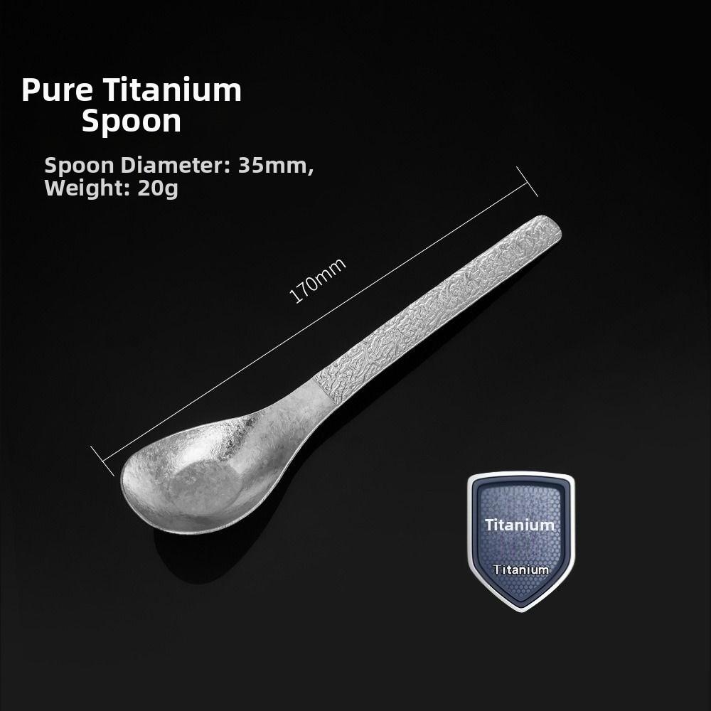 Light Luxury Food Coffee Spoon Portable Titanium Spoon High Quality Picnic Soup Dessert Tools