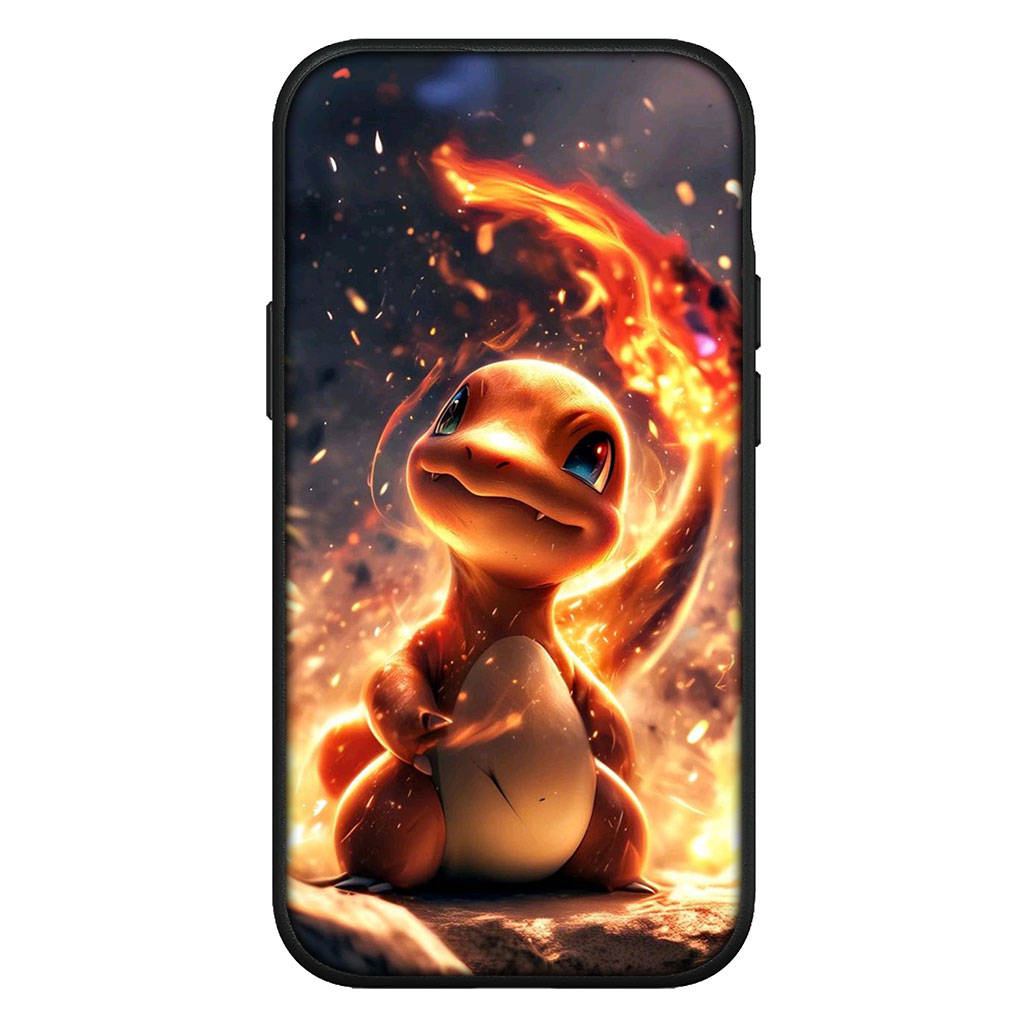 Чехол для iPhone 16 15 Xiaomi Redmi Note 14 13 12 11 Pro Max X 8 9 16e Samsung Galaxy S25 S24 S23 Moto OPPO Huawei Charmander Аниме Пикачу Чехол для телефона
