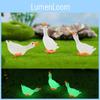 Luminous Swan Resin Miniature Creative Garden Ornament Glow In The Dark Animal Decoration