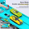 Складная игрушечная гусеничная тележка, фрикционный игрушечный мегагрузовик с пусковой установкой, 16 мини-машинок, гоночная трасса, 2-уровневая деформируемая игрушечная тележка для малышей на день рождения