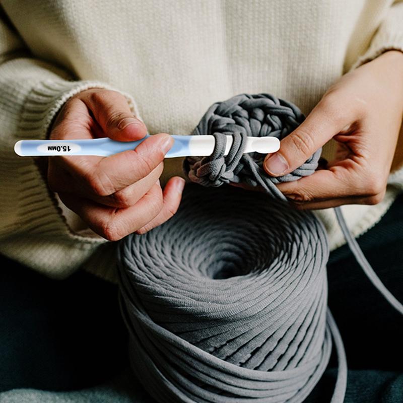 4 шт. 8-15 мм TPR ручка ABS пластик утолщенный крючком DIY шерстяной ковер набор инструментов для ткачества