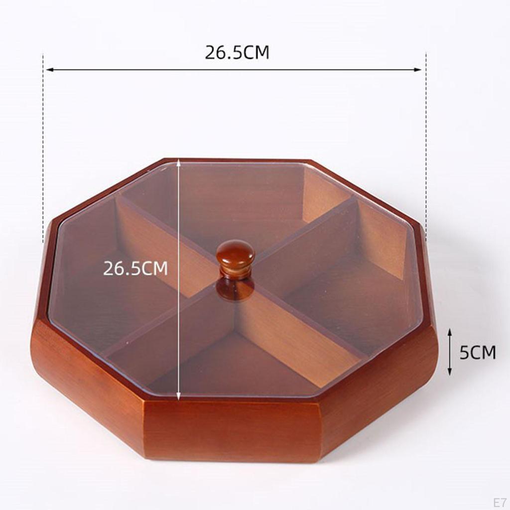 Divided Serving Tray Organizer Dustproof Snack Bowl for Spring Festival Year Dried