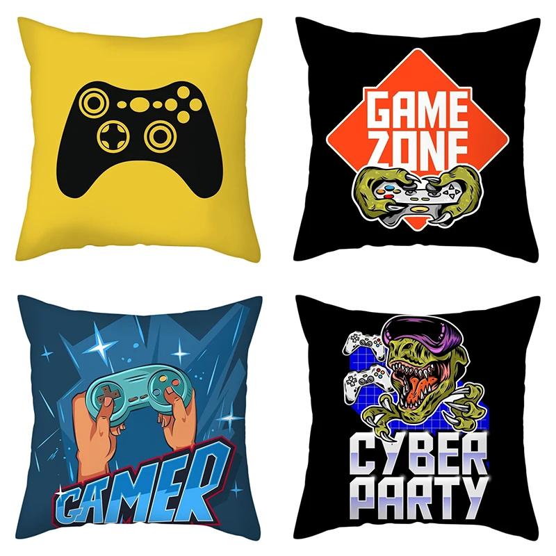45x45cm Gaming Handle  Room  Player Decoration Pillowcase Comfortable Sofa Chair Car Cushion Cover Home Decor