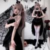 Dark Gothic Halloween Adult Costume Black Dress Show Costume Witch Vampire Bride