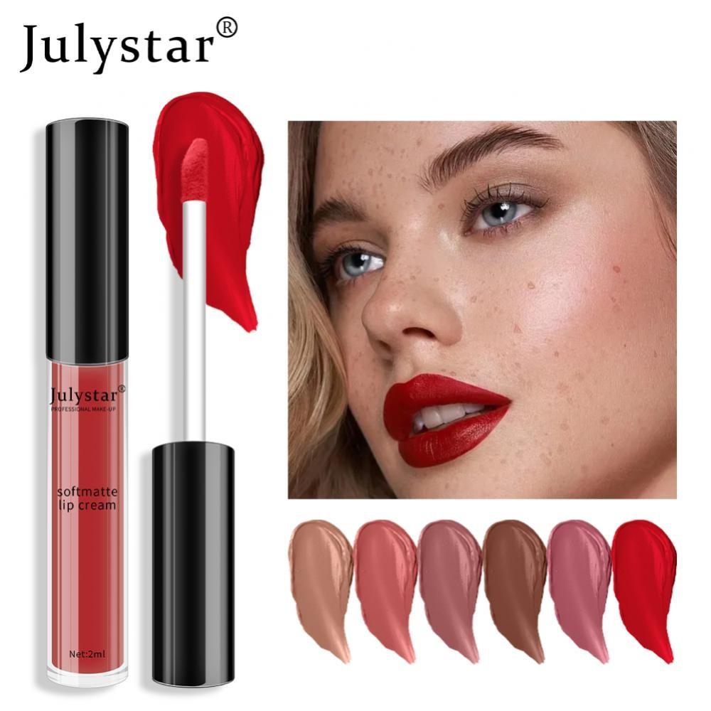 Waterproof and Sweat-proof Lipstick Pen Fine and Soft Cosmetic Liquid Lipstick Full Color Application, 04, 1 Piece