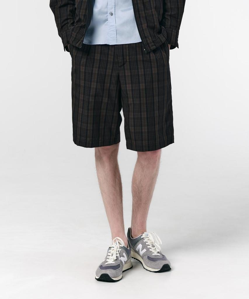 NOTIG Check Seersack Shorts Black_Ols1Pthp101K1