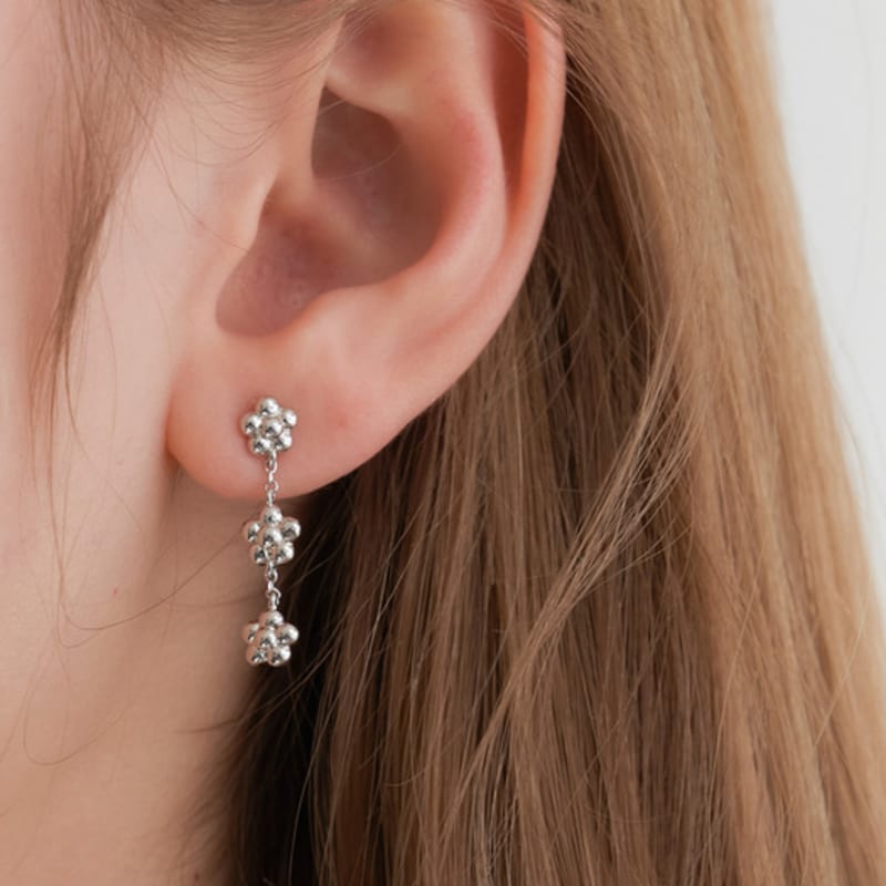 OVLA dots flower drop earring_drop JE018