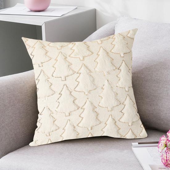 Наволочка с пайетками и узором в виде рождественской елки, скрытая застежка-молния, наволочка для подушки, спальня, гостиная