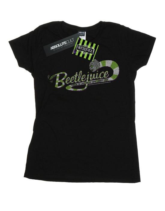 Beetlejuice Женская/дамская хлопковая футболка с логотипом Sandworm Alt