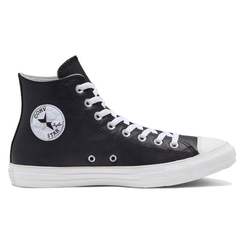 Converse Chuck Taylor All Star Сезонный цвет Кожа Удобные высокие парусиновые кеды Унисекс Черно-белые