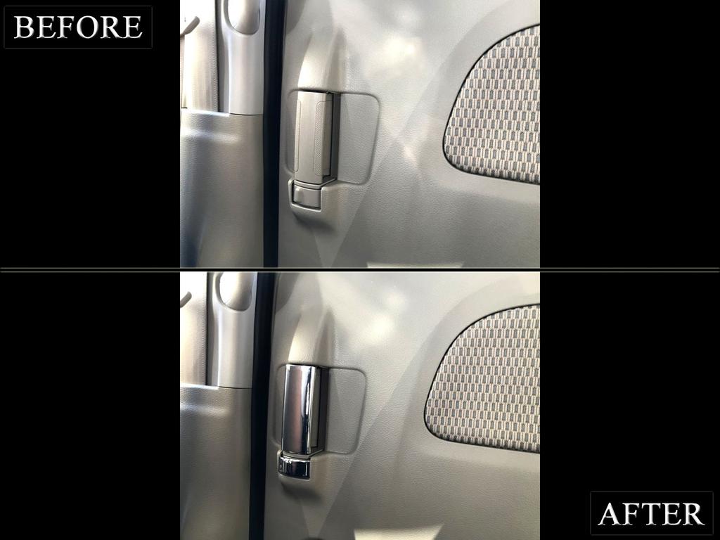 BRIGHTZ Chrome Inner Sliding Door Handle Covers for Spacia Custom Compatible with and 42 Spacias (Knobs) MK32S/MK42S (4-Piece Set) [INS-DHC-010-4PC]