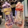 2000ml Large Capacity Plastic Straw Water Cup Sports Water Bottle High Value Outdoor Camping Drinking Tools