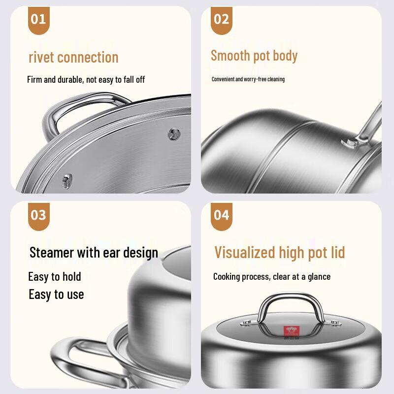 KBH 3-Layer Stainless Steel Steamer Pot