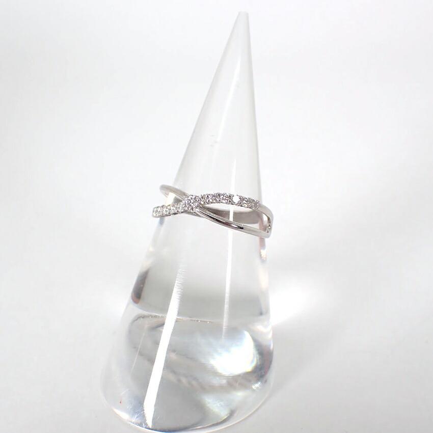 [Used] K18WG Diamond/0.17ct/Ring/Size 11/g427-49