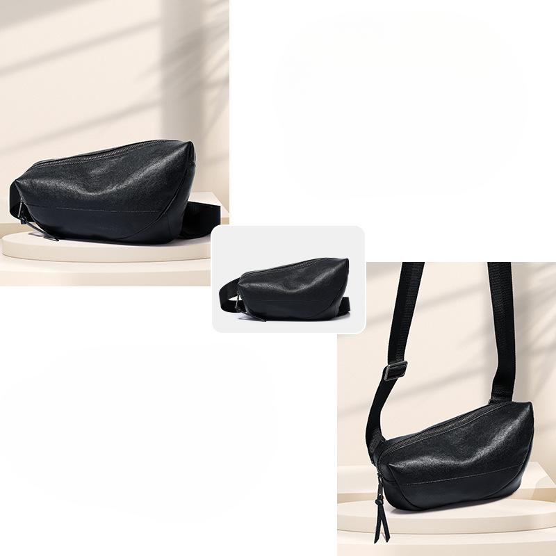 Men's Crossbody Bag Made of Cowhide Single-shoulder Crossbody Bag High-end and Portable Chest Bag