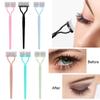 Портативный изогнутый гребень для ресниц, эргономичный, со стальными зубцами, разделитель ресниц, женский, для девочек, дорожный аппликатор для туши для ресниц
