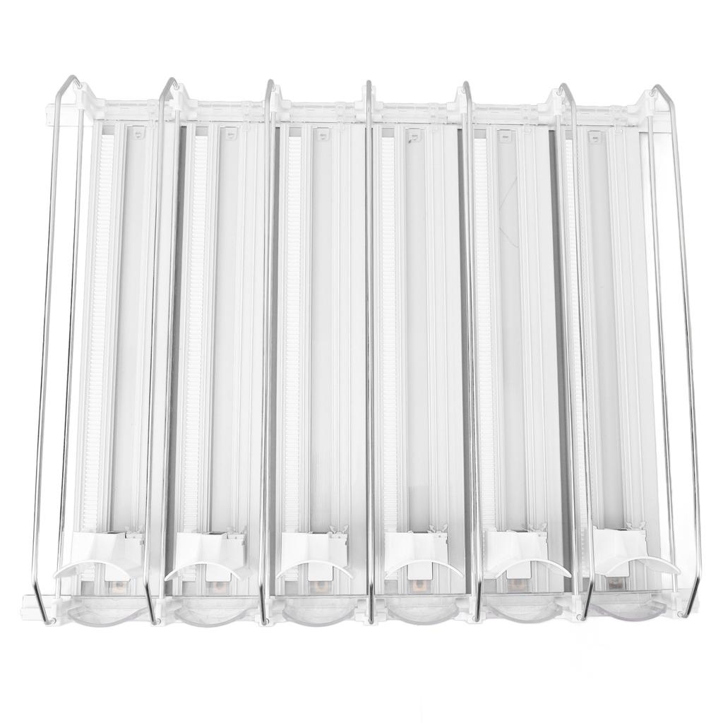 Органайзер для напитков для холодильника ABS 6 рядов Регулируемый Легкая загрузка Демпфирующий толкатель Glide для банки содовой