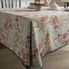 French Vintage Embroidered Tablecloth With Floral Woven Jacquard Rectangular Dining Table Cover Home Decor