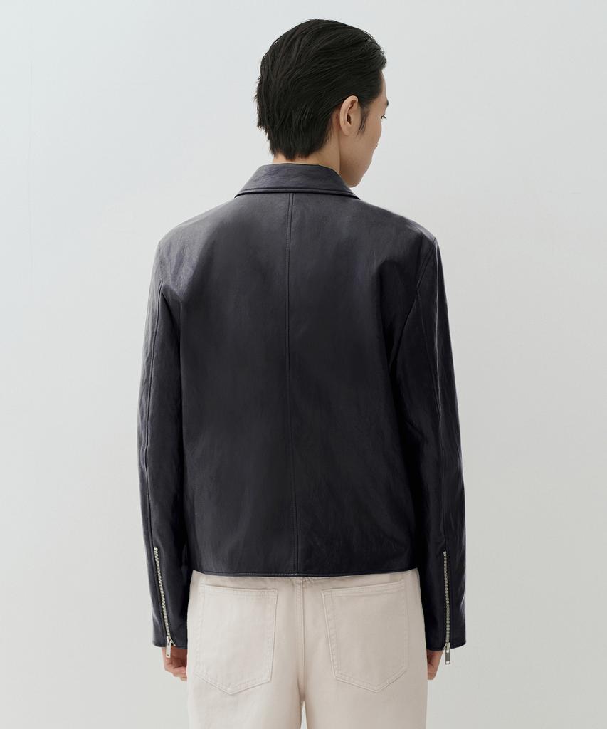 Musinsa Standard Crinkle Synthetic Leather Single Jacket [Black]