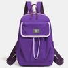 Waterproof Backpack with Front Pocket Nylon Solid Color Casual Backpack