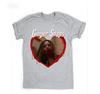 2026 new Neutral style black loose cotton T-shirt, white-style handwritten patterned portrait horror-themed T-shirt