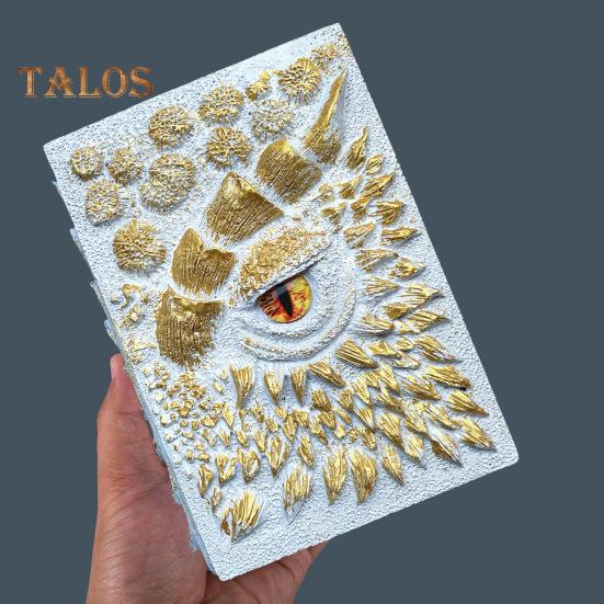 3D Dragon Eye Journal Твердый переплет из смолы Винтажный тисненый Devil Eye Дорожный блокнот Скетчбук Блокнот Дневник Коллекция Любителей Драконов Подарок