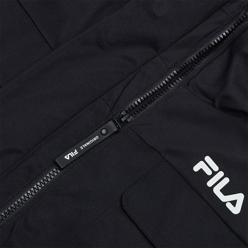 Fila Оригинальная теплая универсальная парка средней длины с капюшоном, пуховик, женская верхняя одежда, черный F11W449911FBK