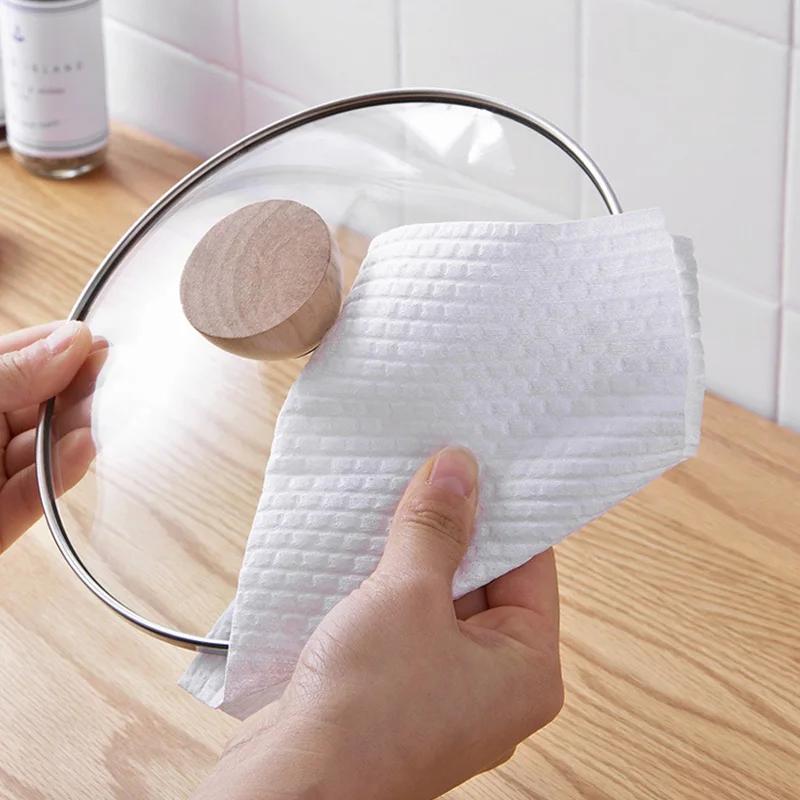 50 шт./рулон Ленивая тряпка одноразовая салфетка для уборки нетканое полотенце для мытья посуды впитывающее бумажное полотенце кухонные принадлежности тряпки