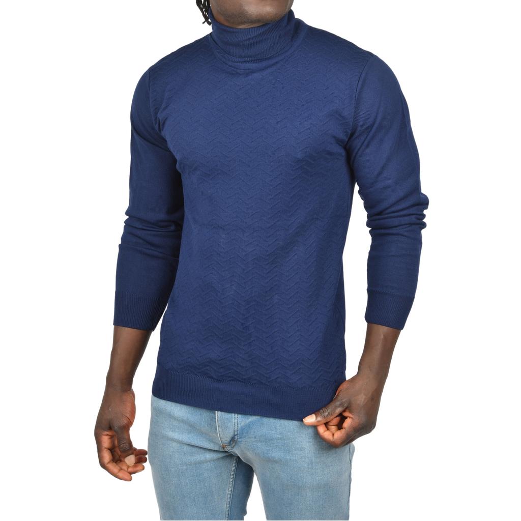 DeepSEA Водолазка с зигзагообразным узором и облегающим трикотажным воротником с воротником 2505497