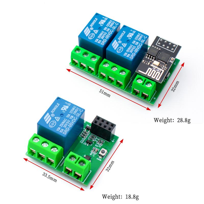 LIZAO ESP8266 ESP-01/01S WIFI Модуль реле DC5V 1-канальный Двухканальный Для Умного дома Управление через Приложение
