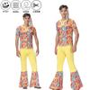 Halloween Couple Disco Hippie Costume 70s 80s Retro Stage Party Cosplay Outfit