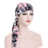 Flower Cloth Pullover Muslim Hooded Cap Skullcap Small Hat Two Tail Cap Curved