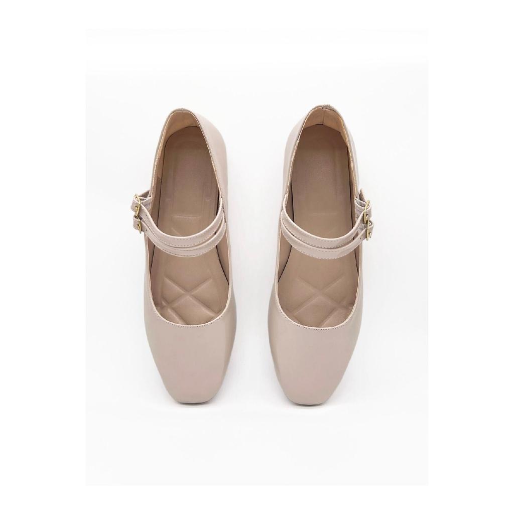 Women's Gold Color Patent Leather Mary Jane Ballet Flats Comfortable Sole