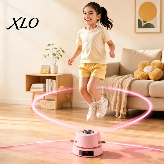 Portable Fitness Device Automatic Jump Rope Machine with Remote Control & LED Counter, Intelligent Electric Skipping Training Equipment Tool for Home