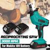 128VF 3000 RPM Cordless Electric Reciprocating Saw Li-ion Battery Saber Saw Variable Speed Metal Wood Cutter Power Tool