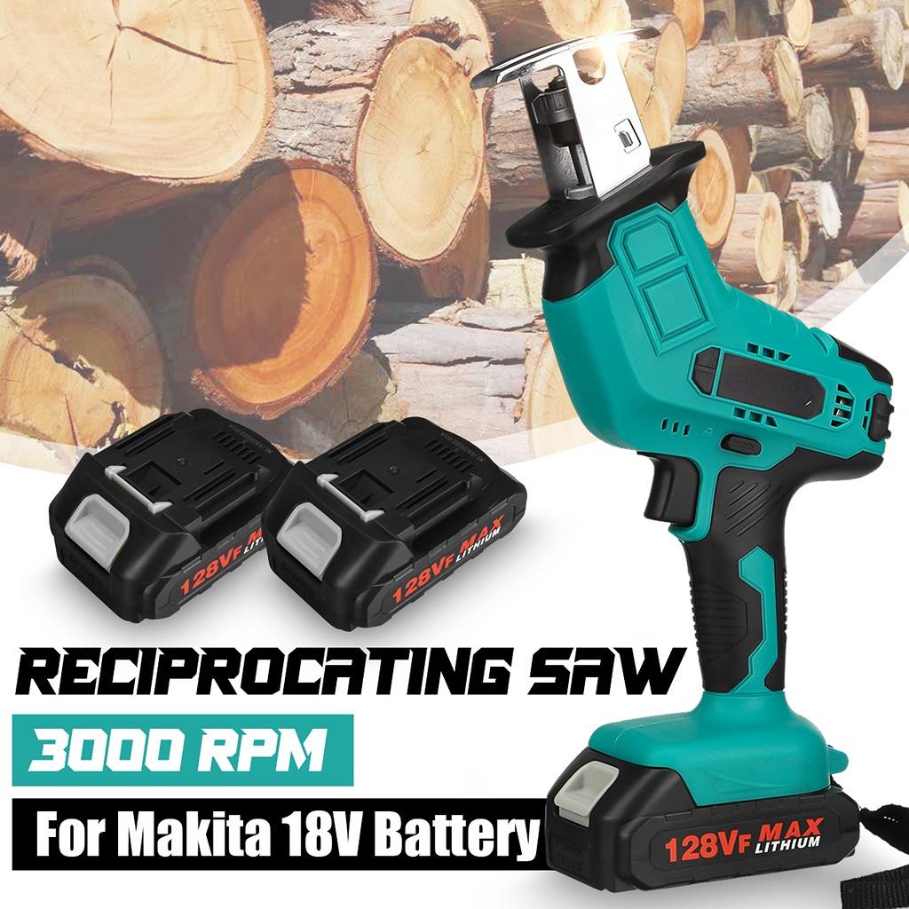 128VF 3000 RPM Cordless Electric Reciprocating Saw Li-ion Battery Saber Saw Variable Speed Metal Wood Cutter Power Tool