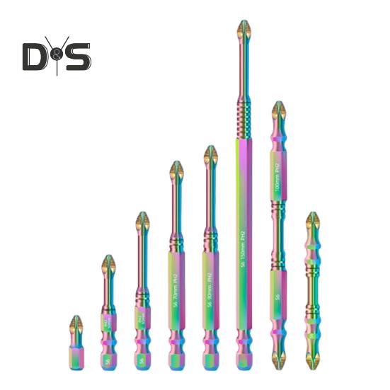 6/8Pcs High-Magnetic Screwdriver Drill Bit Set Rust-Resistant Universal Versatile Usage Strong Durability Anti-Slip Drill Bit Kit