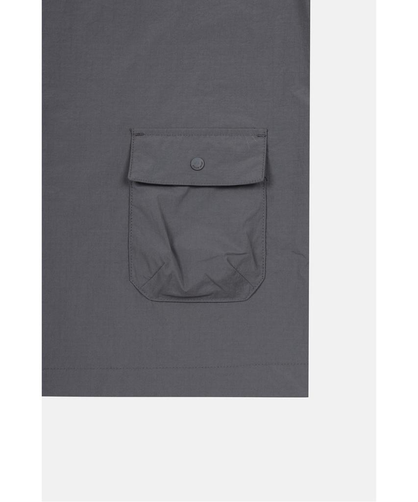 Koolongseupocheu Мужской Daypack Свободная посадка Накладной карман Круглый вырез Короткий рукав Футболка Tltcm26691Dgy