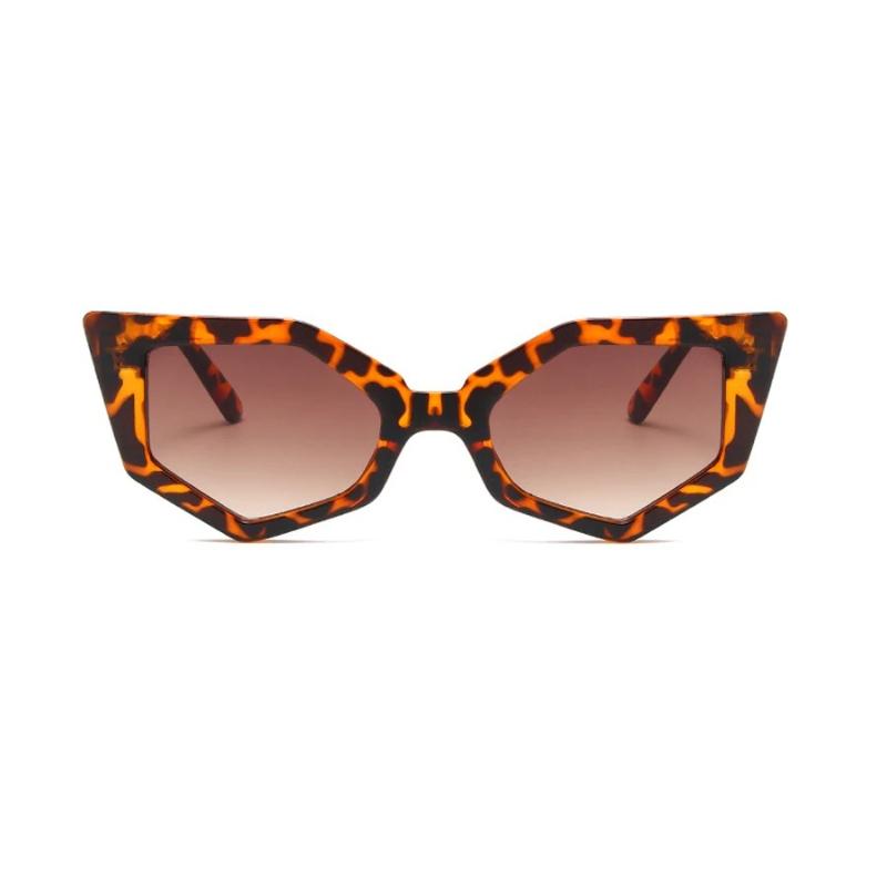 New in  Fashion Cat Eye Sunglasses for Women Small Frame Tortoiseshell Design Live Broadcast Hip Hop Style Sun Glasses
