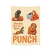Ultimately I Have to Be Brave Lonely Punch Monkey Fleece Throw Blanket  Blankets for Home Travel Super Soft Plush Thin Quilt,