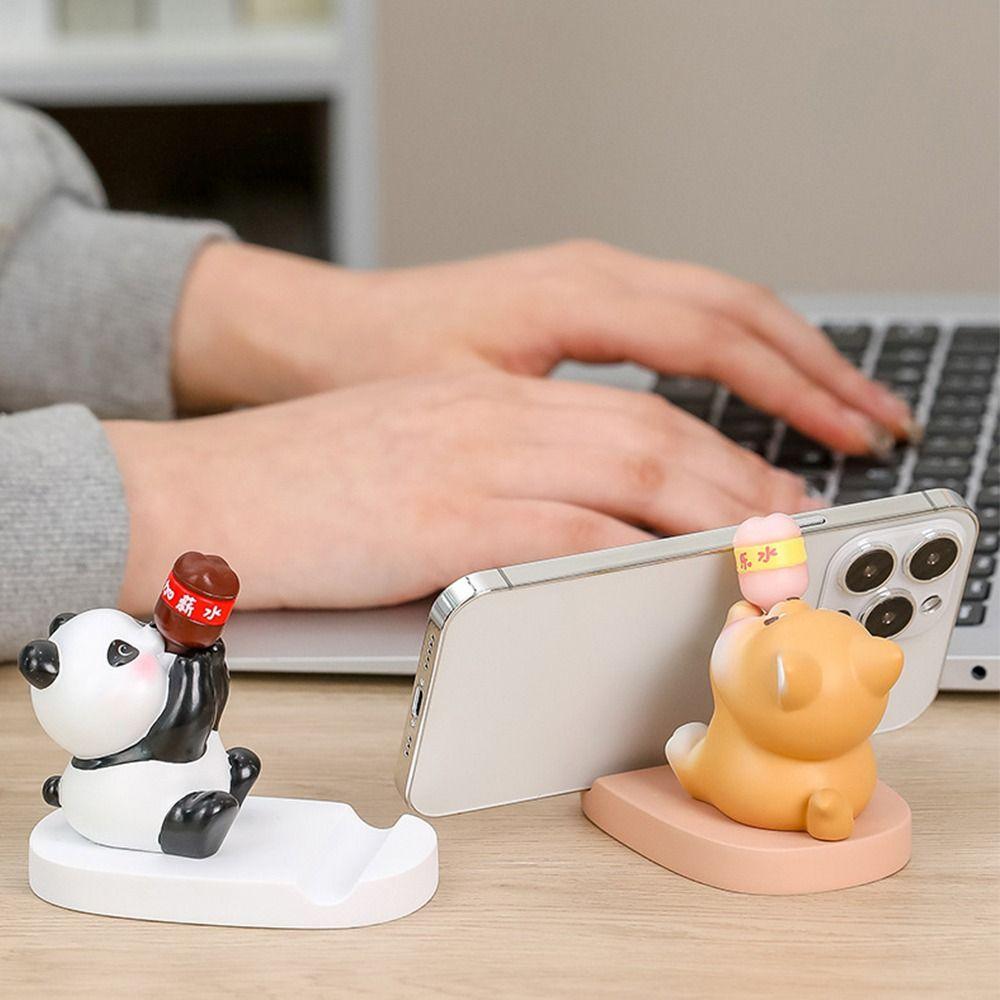 Смоляная кукла Милое животное Подставка для телефона Поддержка Милый кронштейн для телефона Мультяшный держатель для мобильного телефона Студент