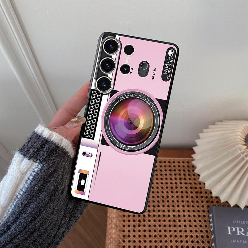 Funny Camera Patterned Phone Case For Samsung S24 S23 Ultra Plus A55 A54 A35 A34 A25 A24 A23 A15 A14 4G 5G For Samsung A54 Shockproof Bumper Cover