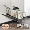 Adjustable Pull-Out Kitchen Organizer: Dish Rack, Pot & Pan Storage, Under-Cabinet & Countertop Holder