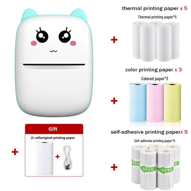 Беспроводной портативный мини-принтер для мобильных телефонов - компактный принтер для самоклеящихся этикеток и фотографий