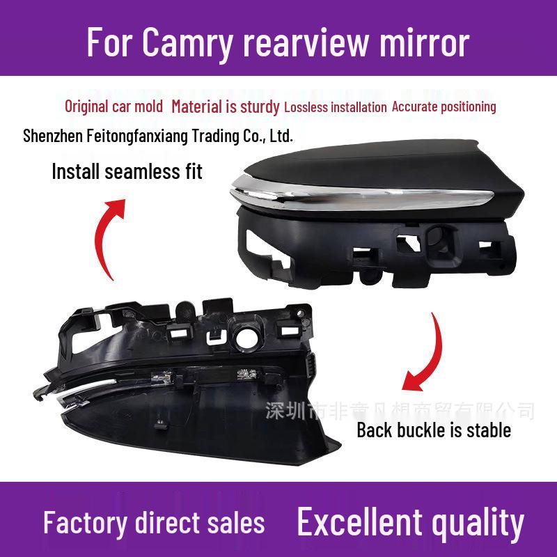 Toyota 8th Gen Camry (2018-2023) Rearview Mirror Shell, Turn Signal Lens & Frame