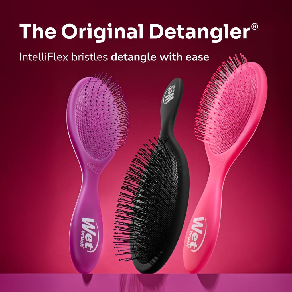 Wet Brush Original Detangler Hair Фиолетовая Щетка для Распутывания Волос Щетина IntelliFlex Скользит Сквозь Колтуны Для Всех Типов Волос Сухие Поврежденные Женщины Мужчины Щетка,