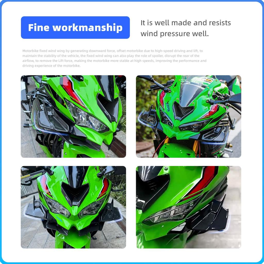 Motorcycle Winglet Wind Deflector Fairing Kit Kawasaki Ninja ZX-4RR ZX-4R ZX-25R 2019-2024 Winds Spoiler