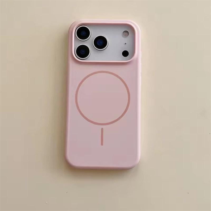 Матовый однотонный чехол из жидкого силикона для iPhone 17 Air 16 15 14 Plus 13 12 Pro Max для беспроводной зарядки Magsafe, противоударный чехол