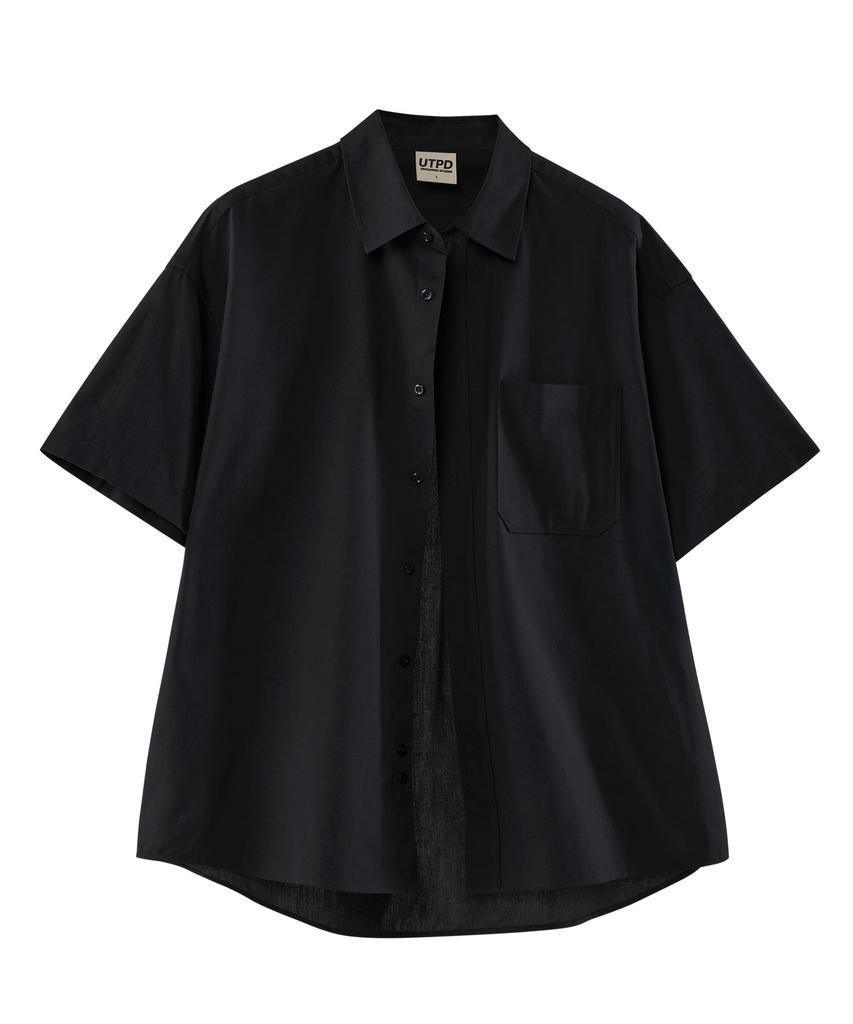 UNTAPPED STUDIO Городской Парень Большой Оверсайз Оксфордская Рубашка с Коротким Рукавом 4 Цвета (Тип А)